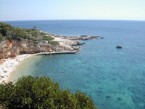 Una delle due spiagge del villaggio Marpunta di Alonissos
